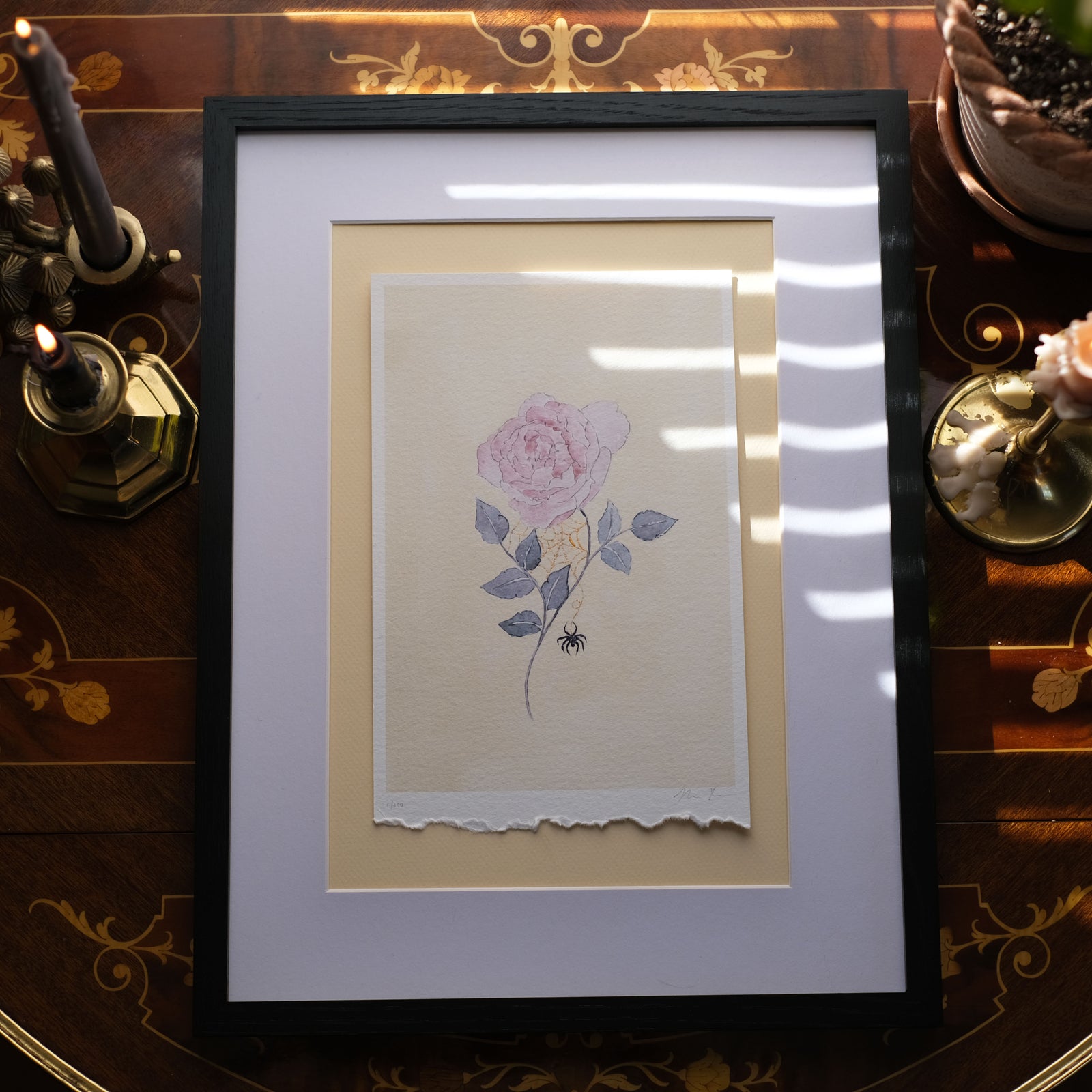 'The Woven Rose' | Edition of 100 | Gilded Fine Art Print - Leila + Olive