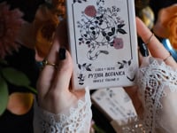 Botanical Tarot deck and Botanical Oracle decks, illustrated by hand and rooted in plant magic. Each of these cards, from the Ophidia Rosa to Pythia Botanica, draw upon the garden journey, plant kingdom, ancient Tarot and poetry.