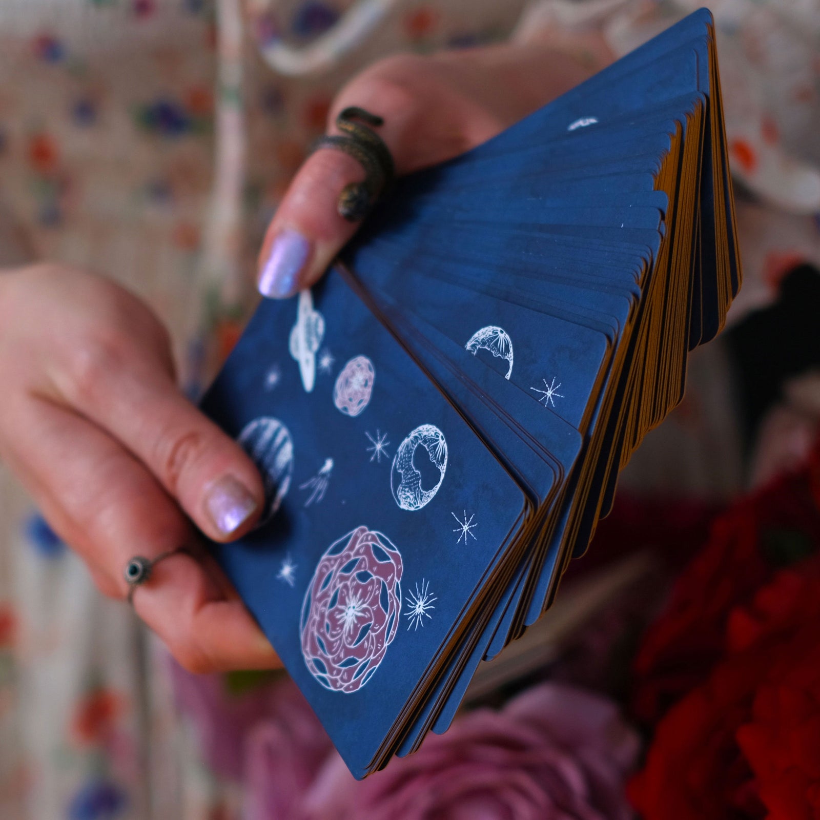 Unique Plant and Planets Tarot Card Deck 